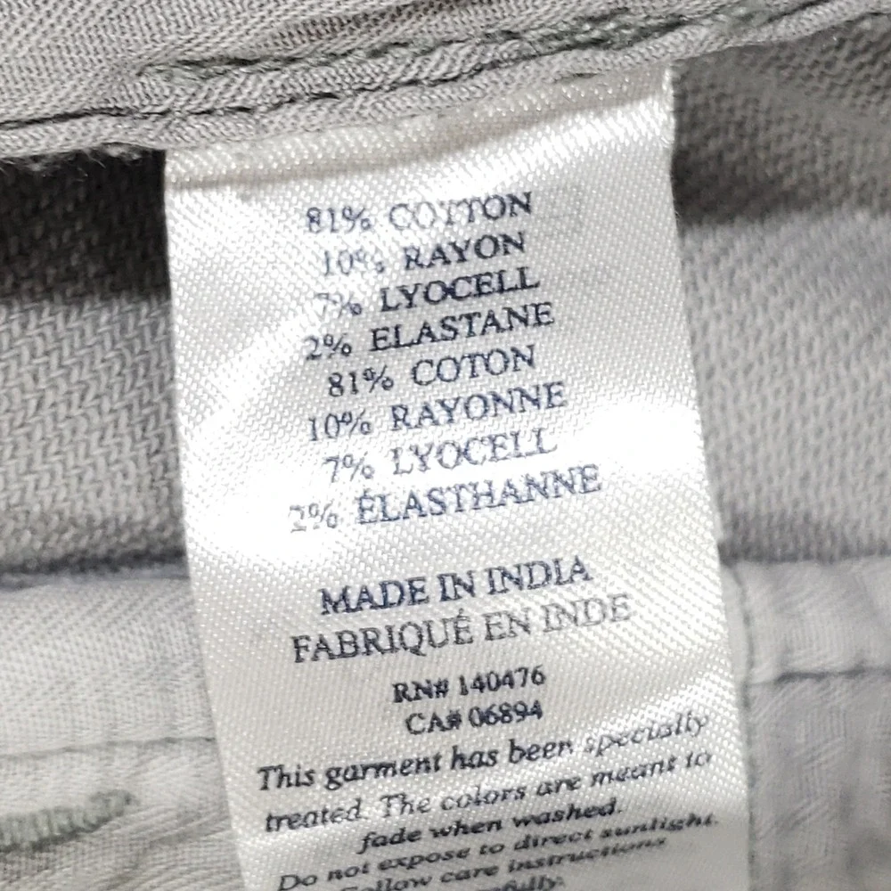 Faherty Movement Shorts Mens 40 Gray‎ Stretch Cotton Blend Casual MBS2217-IRN